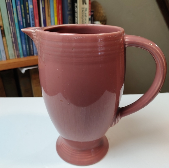 Vintage FiestaWare Rose Pink Coffee Server Pot Pitcher No Lid Small Chip - Picture 1 of 9